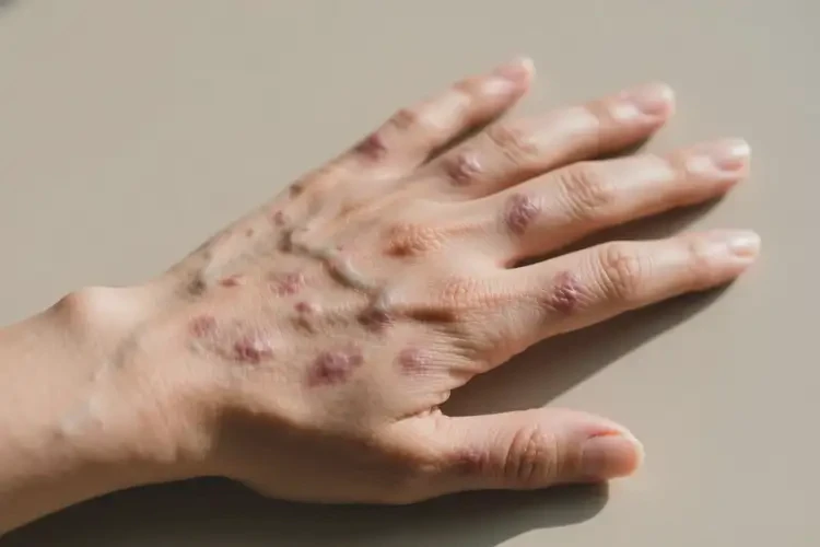 女人手上偶爾起濕疹能夠徹底治愈嗎(圖1)
