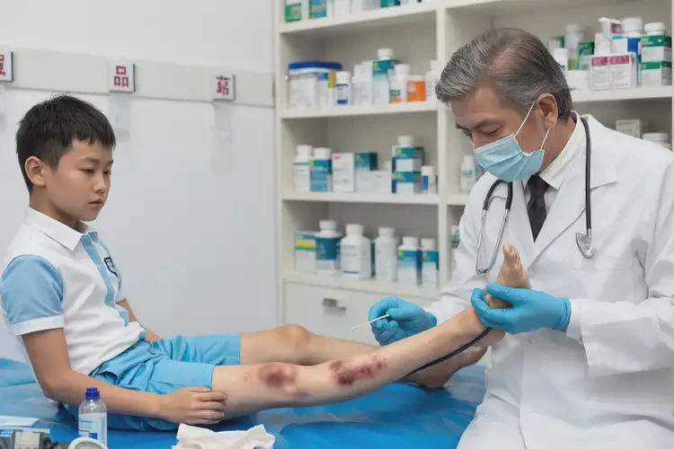 小學(xué)生小腿長濕疹不管它會自己自愈嗎(圖1)