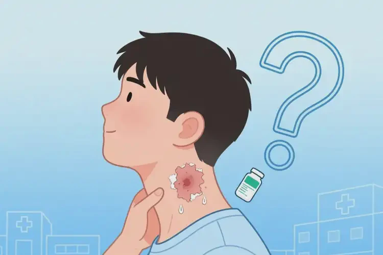 男生脖子上有濕疹能靠自己自愈嗎(圖3)