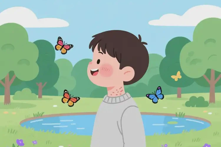 小學生脖子上出現(xiàn)濕疹能夠徹底治愈嗎(圖1)