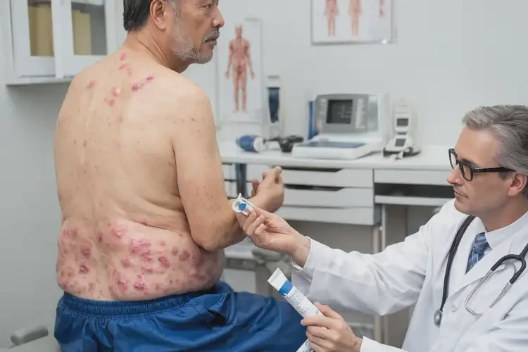 男性屁股上偶爾起濕疹不管它會自己痊愈嗎(圖1)