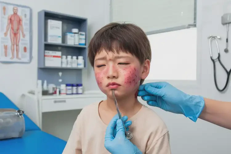 儿童脖子偶尔起湿疹不管它会自己自愈吗(图2)