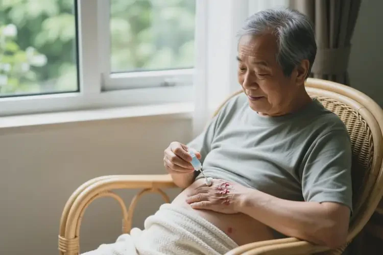 高齡老人肚子起濕疹不管它會(huì)自己好嗎(圖1)