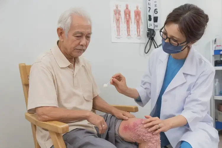 老人大腿上出現(xiàn)濕疹不管它會自己好嗎(圖3)