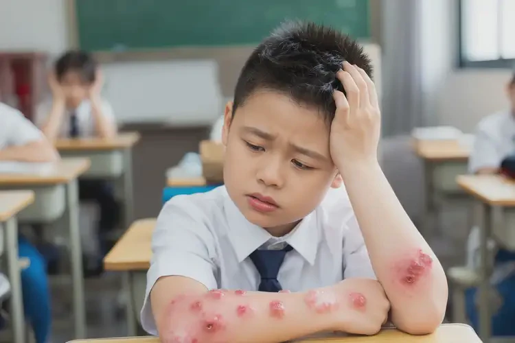 小學(xué)生手臂上有濕疹不管它會(huì)自己自愈嗎(圖3)