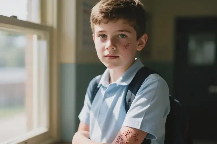 中學生身上出濕疹能不能徹底自愈(圖1)