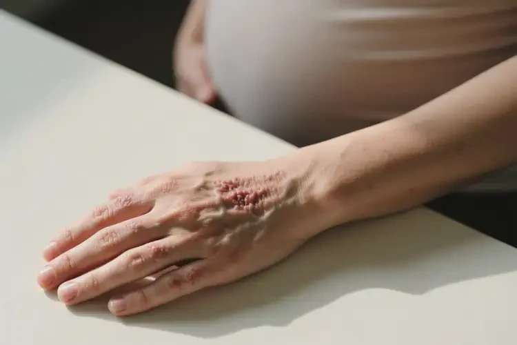 孕妇手上出现湿疹不管它会自己自愈吗(图1)