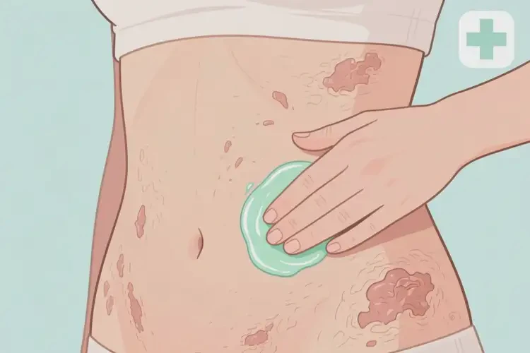 女性肚子上偶爾起濕疹能夠徹底治愈嗎(圖2)