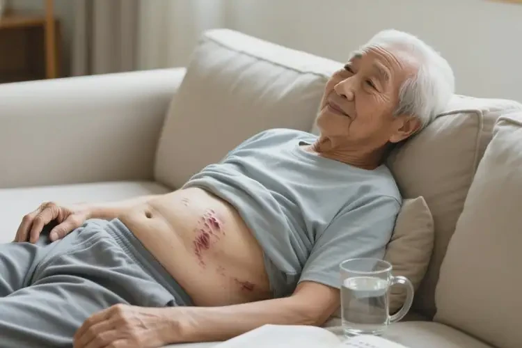 高齡老人肚子上起濕疹不管它會(huì)自己自愈嗎(圖1)