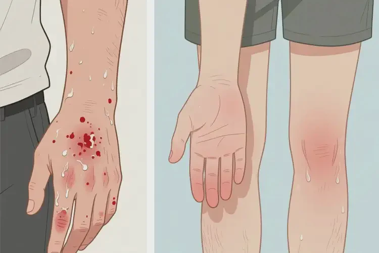 男性四肢出現(xiàn)濕疹能徹底自愈嗎(圖2)