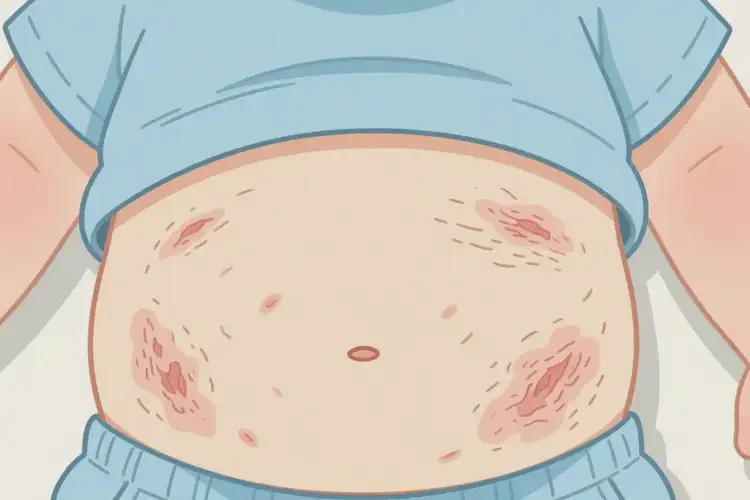 儿童肚子偶尔长湿疹能靠自己自愈吗(图2)