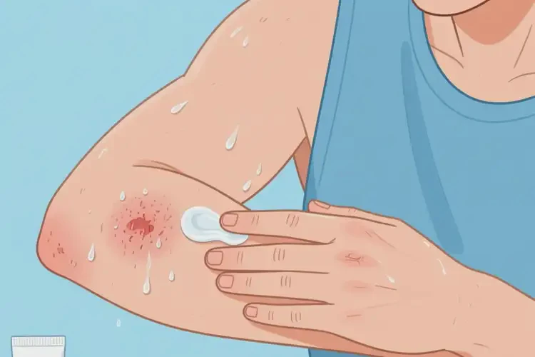 男性手臂出现湿疹可以彻底自愈吗(图1)