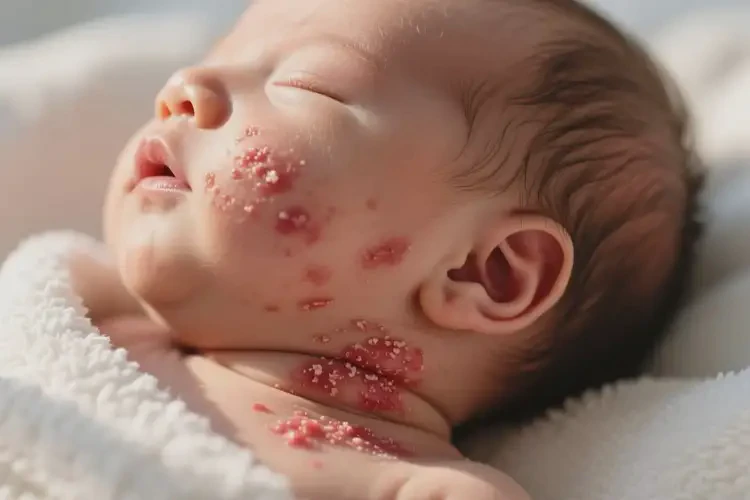 嬰幼兒脖子上偶爾長(zhǎng)濕疹不管它會(huì)自己自愈嗎(圖3)