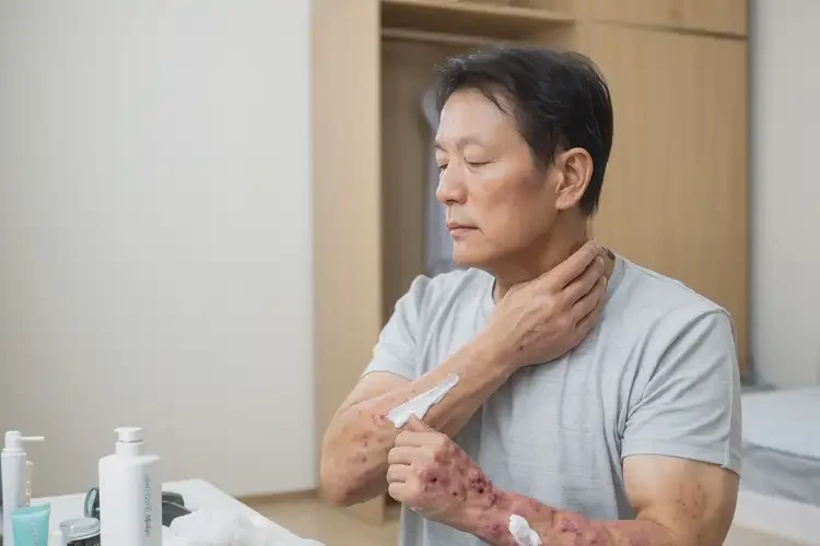 男性全身出現(xiàn)濕疹能夠徹底治愈嗎(圖2)