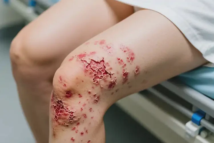 女性大腿容易起湿疹不管它会自己好吗(图2)