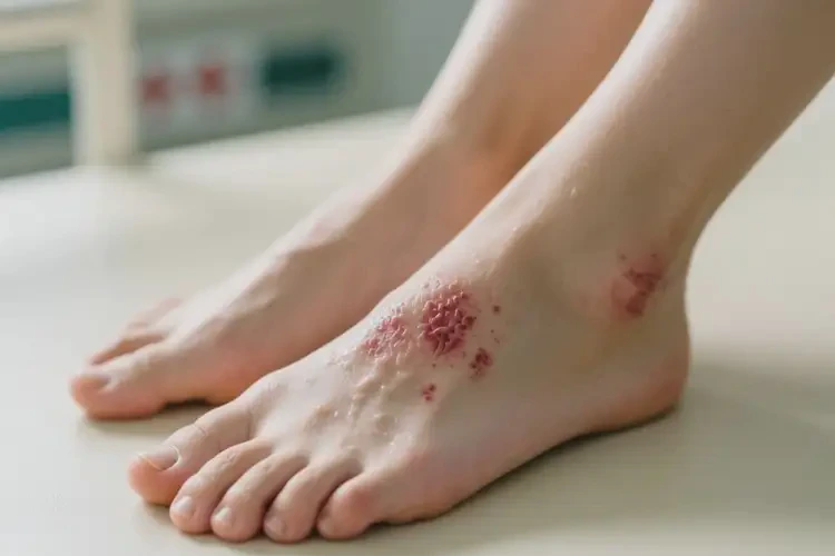 女人腳上有濕疹能夠徹底治愈嗎(圖2)