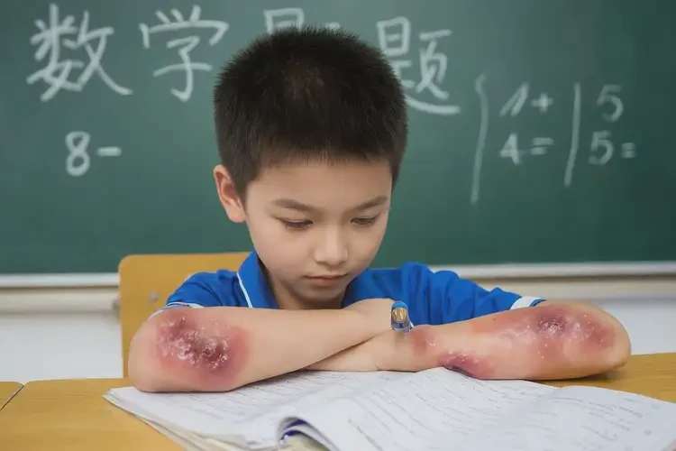 小學(xué)生手臂上有濕疹不管它會(huì)自己自愈嗎(圖2)