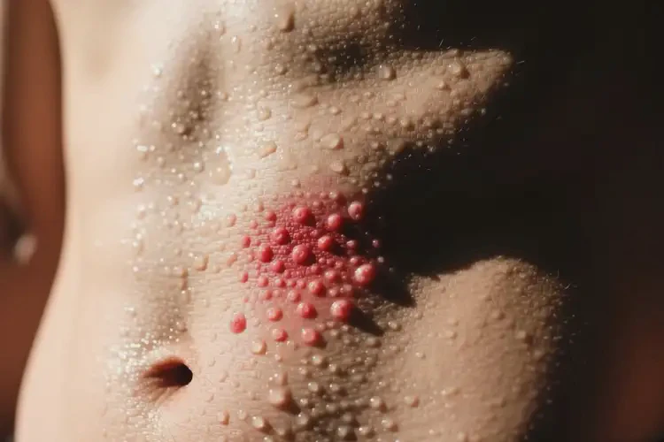 男生肚子上長濕疹不管它會(huì)自己好嗎(圖2)