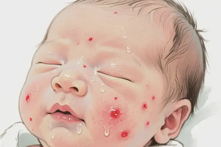 新生兒面部長(zhǎng)濕疹能靠自己自愈嗎(圖4)