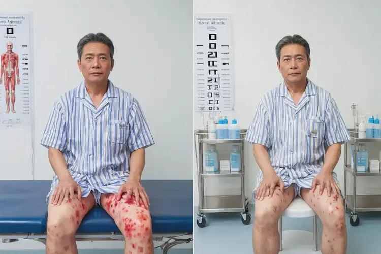 男生大腿上長濕疹能靠自己自愈嗎(圖1)