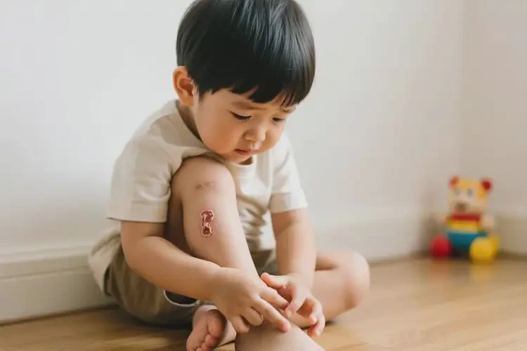 孩子腳上長濕疹不管它會(huì)自己痊愈嗎(圖2)