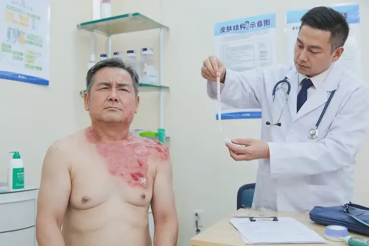 男人脖子有濕疹不管它會(huì)自己痊愈嗎(圖3)