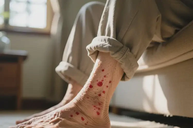 老人小腿出现湿疹不管它会自己痊愈吗(图1)