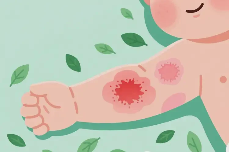 婴幼儿手臂出现湿疹能靠自己自愈吗(图1)