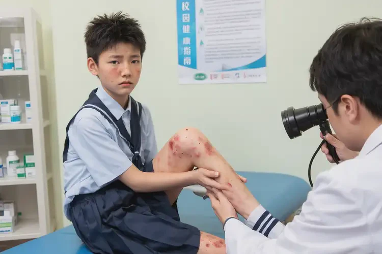 中學生小腿上長濕疹不管它會自己自愈嗎(圖4)