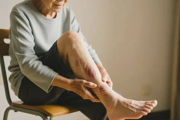 老年人小腿上經(jīng)常長濕疹能靠自己自愈嗎(圖3)