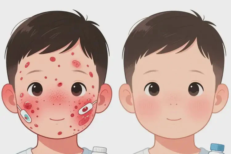 兒童面部容易起濕疹能夠徹底治愈嗎(圖2)