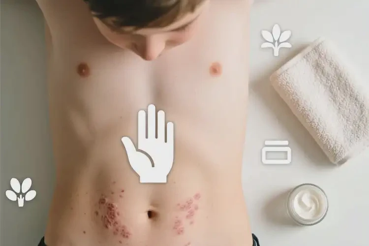 中學生肚子上容易起濕疹可不可以徹底自愈(圖1)