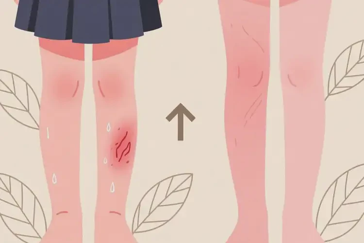 大學(xué)生小腿上經(jīng)常長濕疹不管它會自己自愈嗎(圖2)