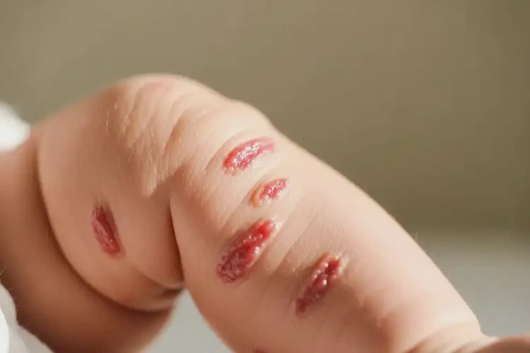 小兒大腿長濕疹不管它會自己自愈嗎(圖4)