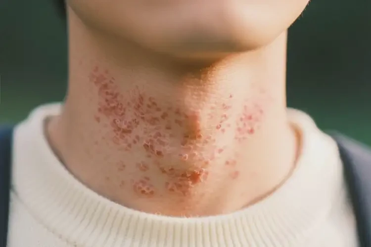 大學(xué)生脖子上偶爾長濕疹不管它會(huì)自己好嗎(圖2)