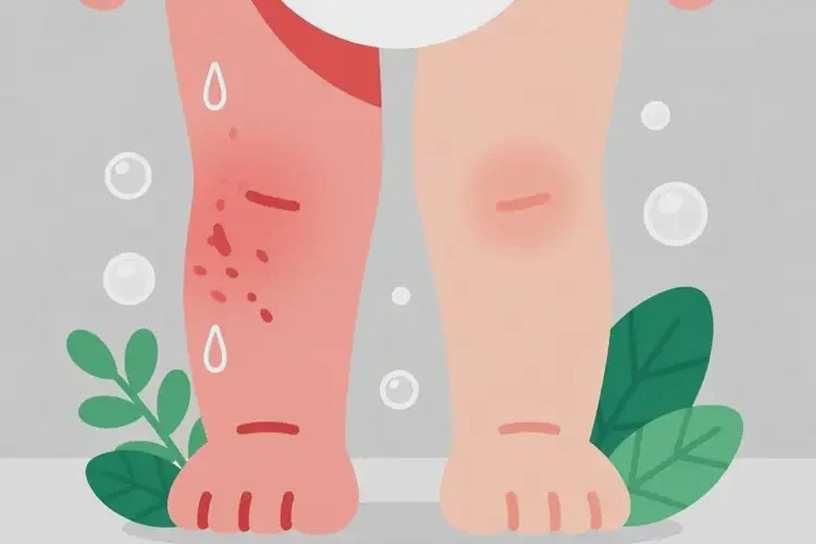 幼兒大腿有濕疹不管它會(huì)自己痊愈嗎(圖1)