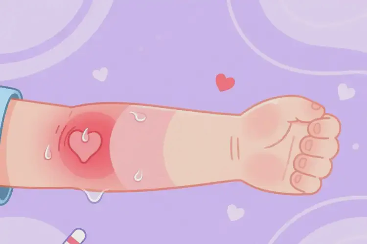 少儿手臂偶尔长湿疹能彻底自愈吗(图1)