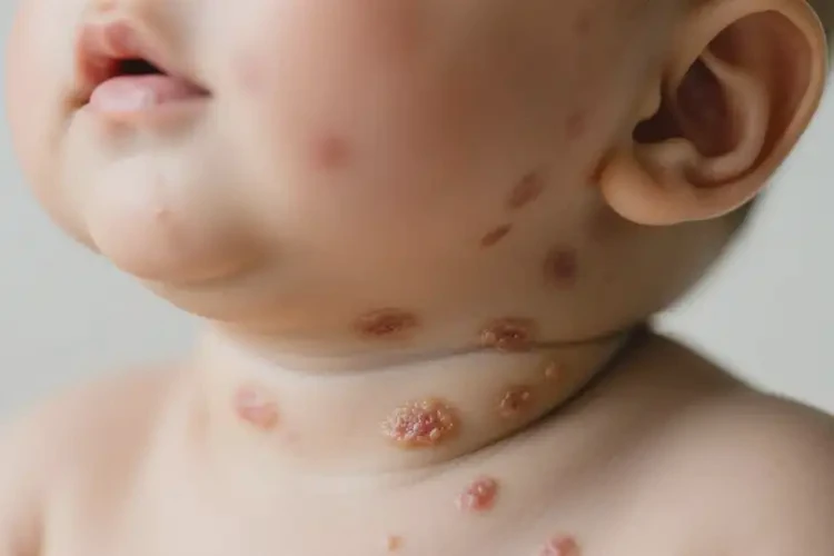 嬰幼兒脖子上偶爾長(zhǎng)濕疹不管它會(huì)自己自愈嗎(圖2)