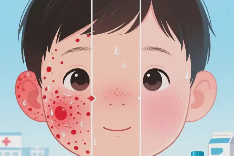 小孩面部起濕疹能靠自己自愈嗎(圖4)