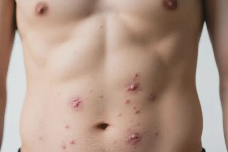 男人肚子上偶爾起濕疹能夠徹底治愈嗎(圖2)