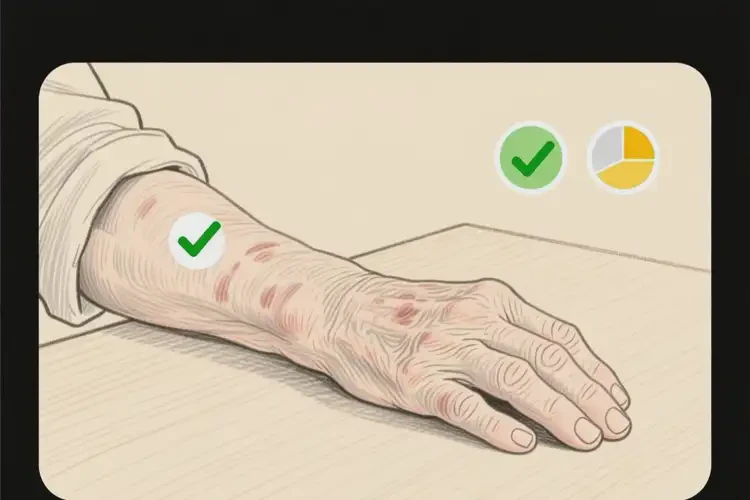 老人手臂上出現(xiàn)濕疹能徹底自愈嗎(圖2)