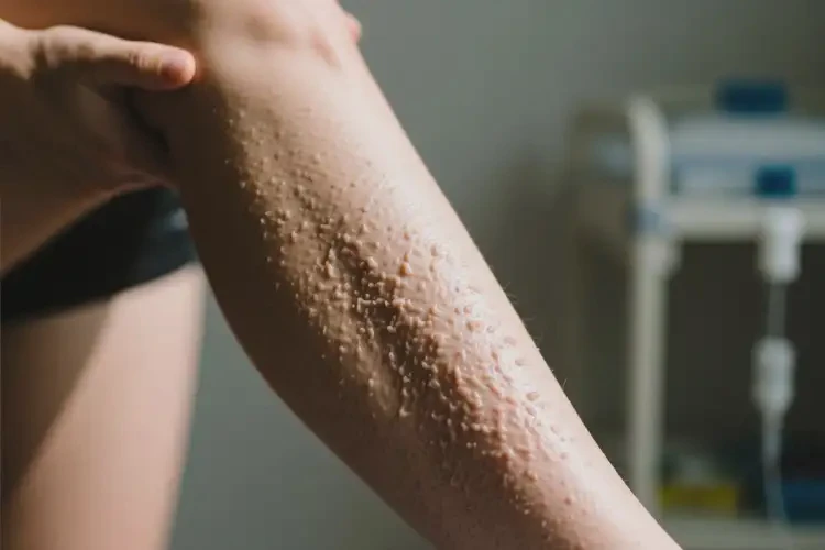 女性小腿出濕疹不管它會(huì)自己自愈嗎(圖3)