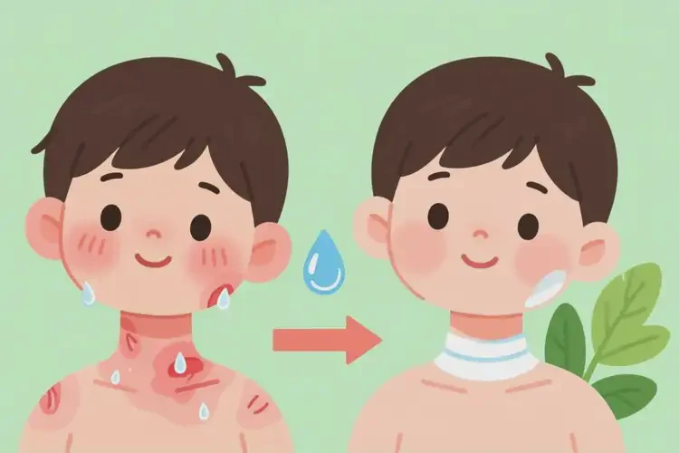 孩子脖子上出濕疹可不可以徹底自愈(圖2)