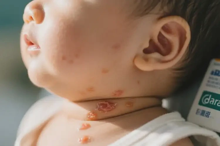 小兒脖子上出現(xiàn)濕疹不管它會自己自愈嗎(圖4)