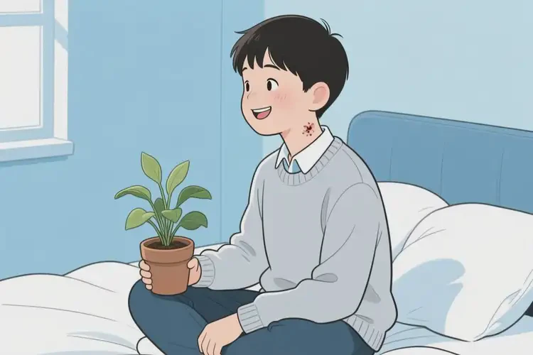 中學(xué)生脖子出現(xiàn)濕疹能徹底自愈嗎(圖2)