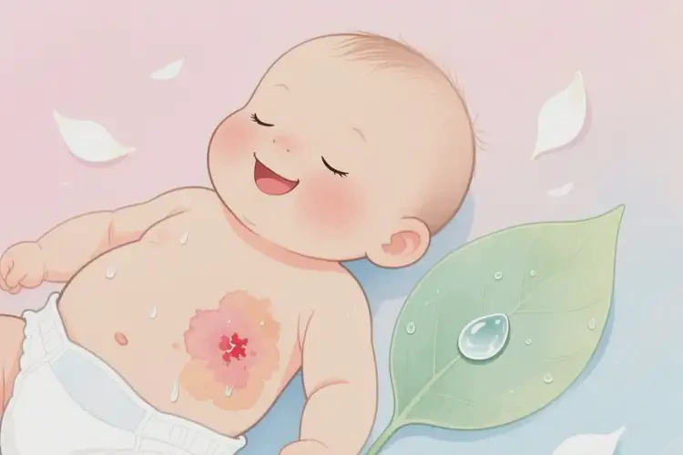 寶寶肚子上經(jīng)常長濕疹不管它會自己好嗎(圖1)