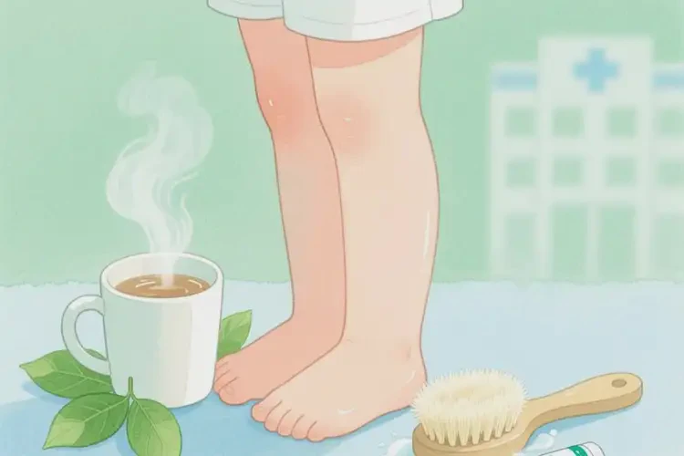 兒童大腿上有濕疹不管它會自己痊愈嗎(圖1)