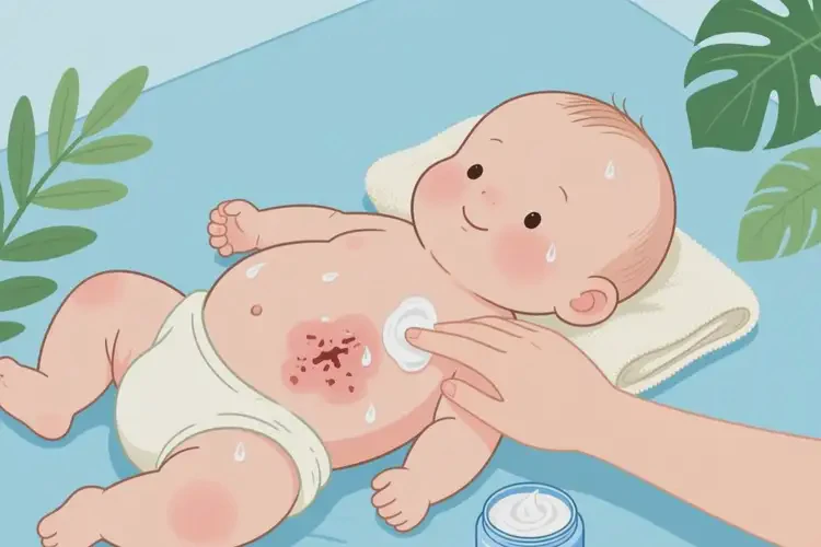 嬰兒肚子上起濕疹可不可以徹底自愈(圖2)