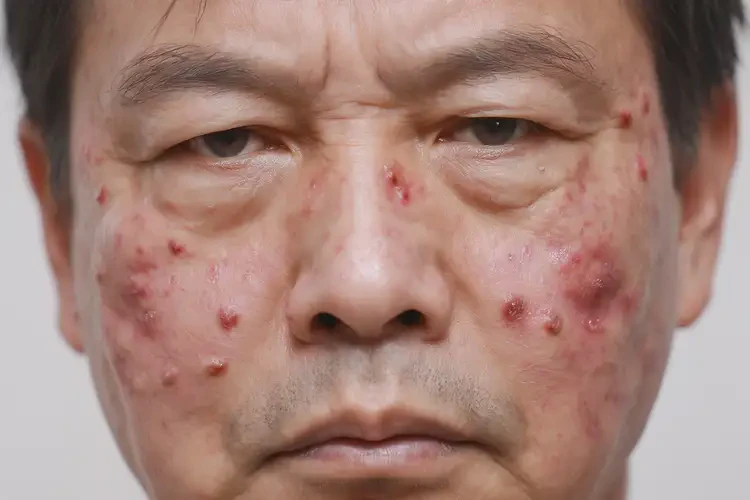 男性面部經(jīng)常長濕疹不管它會自己好嗎(圖4)