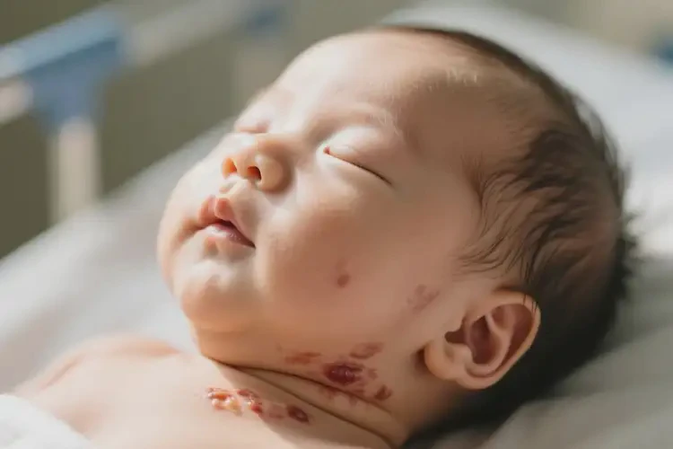 小兒脖子上出現(xiàn)濕疹不管它會自己自愈嗎(圖1)